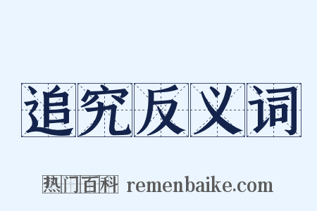 追究反义词是什么意思的图片